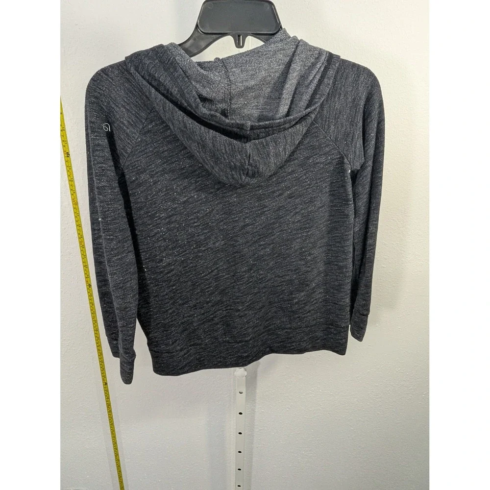 Old Navy Girl Small Gray Space Dye Full Zip Hoodie Sweatshirt Heathered S 4-6